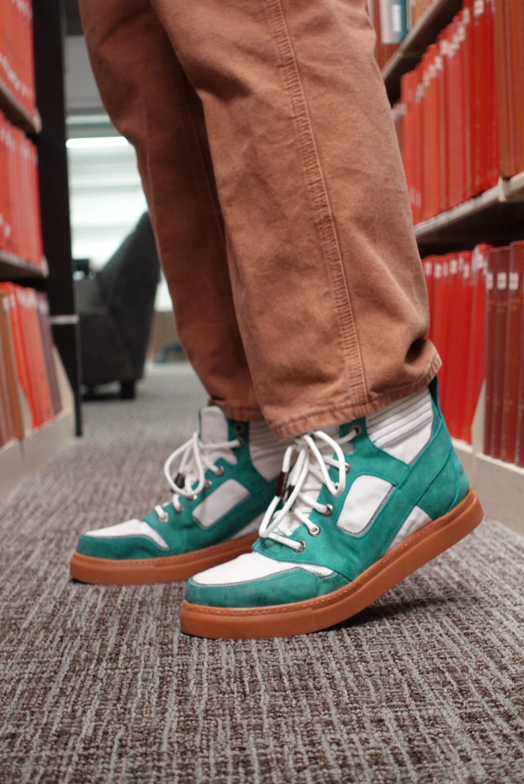 All-American jiu-jitsu inspired shoes worn on foot